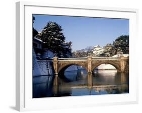 Niju-Bashi Bridge of Moat of Imperial Palace, Tokyo, Japan-null-Framed Photographic Print