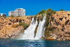 Waterfall Duden at Antalya Turkey - Nature Travel Background-Nik_Sorokin-Framed Photographic Print