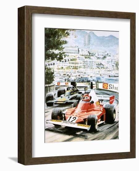 Niki Lauda-Graham Coton-Framed Giclee Print