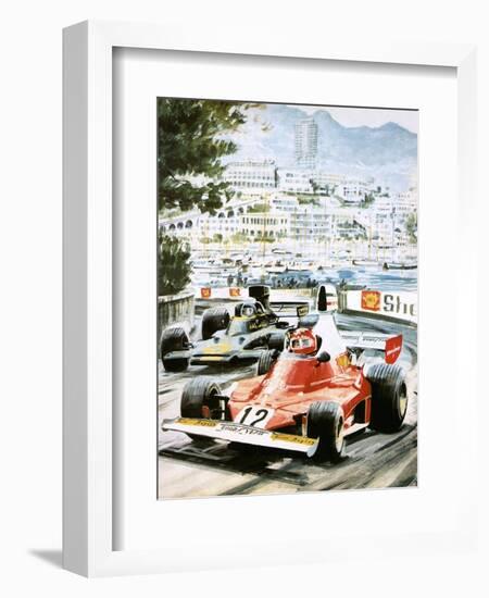 Niki Lauda-Graham Coton-Framed Giclee Print