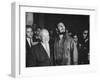 Nikita Khrushchev and Fidel Castro Attending United Nations Sessions-null-Framed Photographic Print