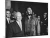 Nikita Khrushchev and Fidel Castro Attending United Nations Sessions-null-Mounted Photographic Print