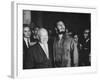 Nikita Khrushchev and Fidel Castro Attending United Nations Sessions-null-Framed Photographic Print