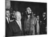 Nikita Khrushchev and Fidel Castro Attending United Nations Sessions-null-Mounted Photographic Print