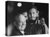 Nikita Khrushchev and Fidel Castro During their Meeting at the United Nations Assembly Session-null-Stretched Canvas