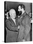 Nikita Khrushchev Greets Fidel Castro at the Russian Legation, NYC, Sept. 23, 1960-null-Stretched Canvas