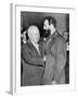 Nikita Khrushchev Greets Fidel Castro at the Russian Legation, NYC, Sept. 23, 1960-null-Framed Photo