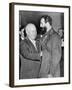 Nikita Khrushchev Greets Fidel Castro at the Russian Legation, NYC, Sept. 23, 1960-null-Framed Photo