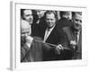 Nikita Khrushchev with Peace Pipe That Was Given to Him-Hank Walker-Framed Premium Photographic Print