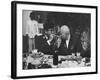 Nikita Khrushchev with Pres. Sukarno-John Dominis-Framed Premium Photographic Print