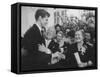 Nikita S. Khrushchev and Wife Greeting Pianist Van Cliburn at Soviet Embassy Reception-Ed Clark-Framed Stretched Canvas