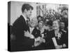 Nikita S. Khrushchev and Wife Greeting Pianist Van Cliburn at Soviet Embassy Reception-Ed Clark-Stretched Canvas