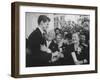 Nikita S. Khrushchev and Wife Greeting Pianist Van Cliburn at Soviet Embassy Reception-Ed Clark-Framed Photographic Print