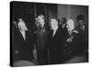 Nikita S. Khrushchev, Anthony Eden, Nikolai Bulganin and Georgy K. Zhukov, During Geneva Conference-null-Stretched Canvas