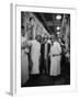 Nikita S. Khrushchev on Tour of Meat Packing Plant-Carl Mydans-Framed Photographic Print