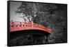 Nikko Red Bridge-NaxArt-Framed Stretched Canvas