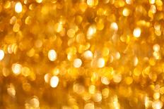 Golden Christmas Bokeh Background-nikkytok-Photographic Print