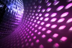 Purple Disco Lights Backdrop-nikkytok-Art Print