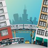 Chicago Traffic-Nikola Knezevic-Art Print