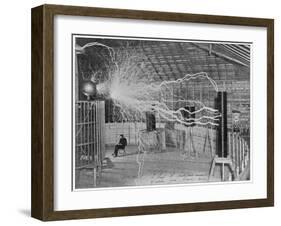 Nikola Tesla Produces Artificial 'Lighting'-null-Framed Photographic Print