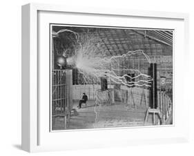 Nikola Tesla Produces Artificial 'Lighting'-null-Framed Photographic Print