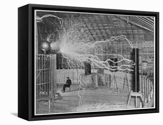 Nikola Tesla Produces Artificial 'Lighting'-null-Framed Stretched Canvas