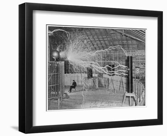 Nikola Tesla Produces Artificial 'Lighting'-null-Framed Photographic Print