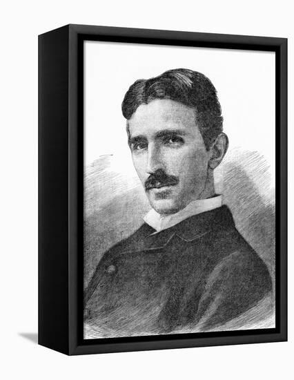 Nikola Tesla, Serb-US Physicist-Science Photo Library-Framed Stretched Canvas