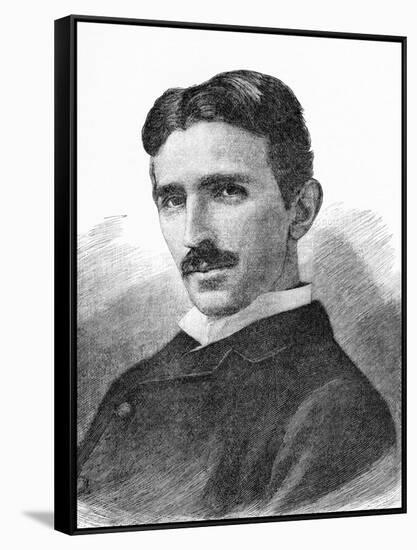 Nikola Tesla, Serb-US Physicist-Science Photo Library-Framed Stretched Canvas