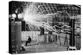 Nikola Tesla, Serbian-American Inventor-Science Source-Stretched Canvas