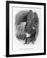 Nikola Tesla Serbian Inventor Seated Beside His Wireless Telegraphy Apparatus-Warwick Goble-Framed Art Print