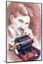 Nikola Tesla with Machine-Michael Nicholson-Mounted Photographic Print
