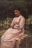 In a Park (Portrait of the Artist's Wife)-Nikolai Alexandrovich Yaroshenko-Giclee Print