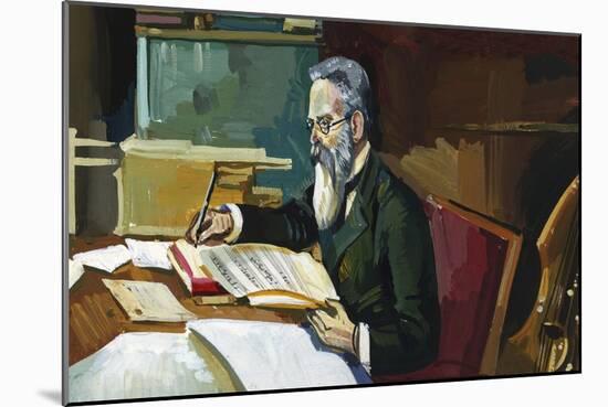 Nikolai Andreyevich Rimsky-Korsakov (Tikhvin, 1844 - Lubensk, 1908), Russian Composer-null-Mounted Giclee Print