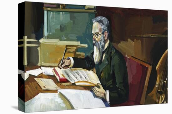 Nikolai Andreyevich Rimsky-Korsakov (Tikhvin, 1844 - Lubensk, 1908), Russian Composer-null-Stretched Canvas