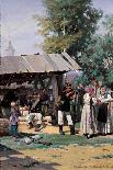 Landowner Tea Party-Nikolai Dmitrievich Dmitriev-Orenburgsky-Stretched Canvas