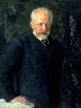 Portrait of Piotr Ilyich Tchaikovsky (1840-93), Russian Composer, 1893-Nikolai Dmitrievich Kuznetsov-Framed Stretched Canvas