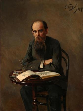 Portrait of the Painter Yefim Yefimovich Volkov (1844-192), 1885