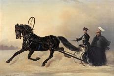 Emperor Nicholas I on a Winter Outing, 1853-Nikolai Egorevich Sverchkov-Laminated Giclee Print