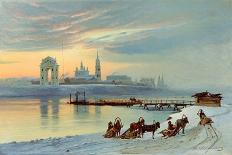 The Angara Embankment in Irkutsk, 1886-Nikolai Florianovich Dobrovolsky-Giclee Print
