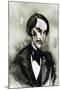 Nikolai Gogol - caricature of the Ukrainian born Russian author-Neale Osborne-Mounted Giclee Print