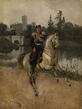 Equestrian Portrait of the Emperor Alexander III (1845-189) at Gatchina-Nikolai Gustavovich Schilder-Framed Stretched Canvas