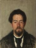 Portrait of the Author Anton Chekhov, (1860-190), 1895-Nikolai Ivanovich Kravchenko-Giclee Print