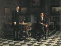 Peter the Great Interrogating the Tsarevich Alexey-Nikolai Nikolaievich Ge-Stretched Canvas