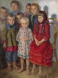 Children Reading by Candlelight-Nikolai Petrovich Bogdanov-Belsky-Giclee Print