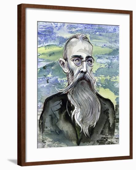 Nikolai Rimsky-Korsakov - caricature of the Russian composer-Neale Osborne-Framed Giclee Print