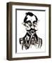 Nikolai Roslavets - black-and-white caricature-Neale Osborne-Framed Giclee Print