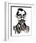 Nikolai Roslavets - black-and-white caricature-Neale Osborne-Framed Giclee Print