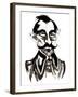 Nikolai Roslavets - black-and-white caricature-Neale Osborne-Framed Giclee Print