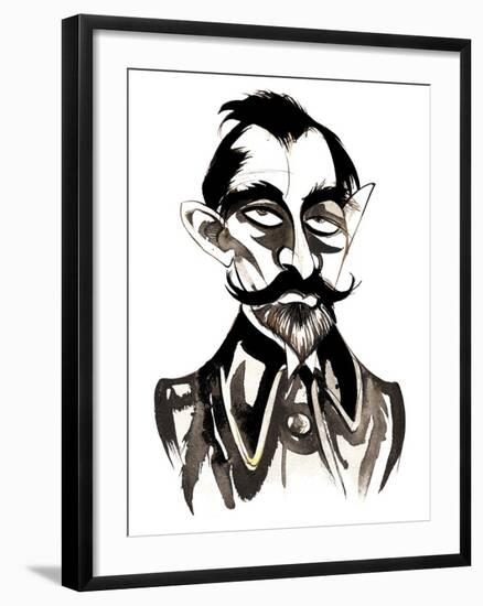 Nikolai Roslavets - black-and-white caricature-Neale Osborne-Framed Giclee Print